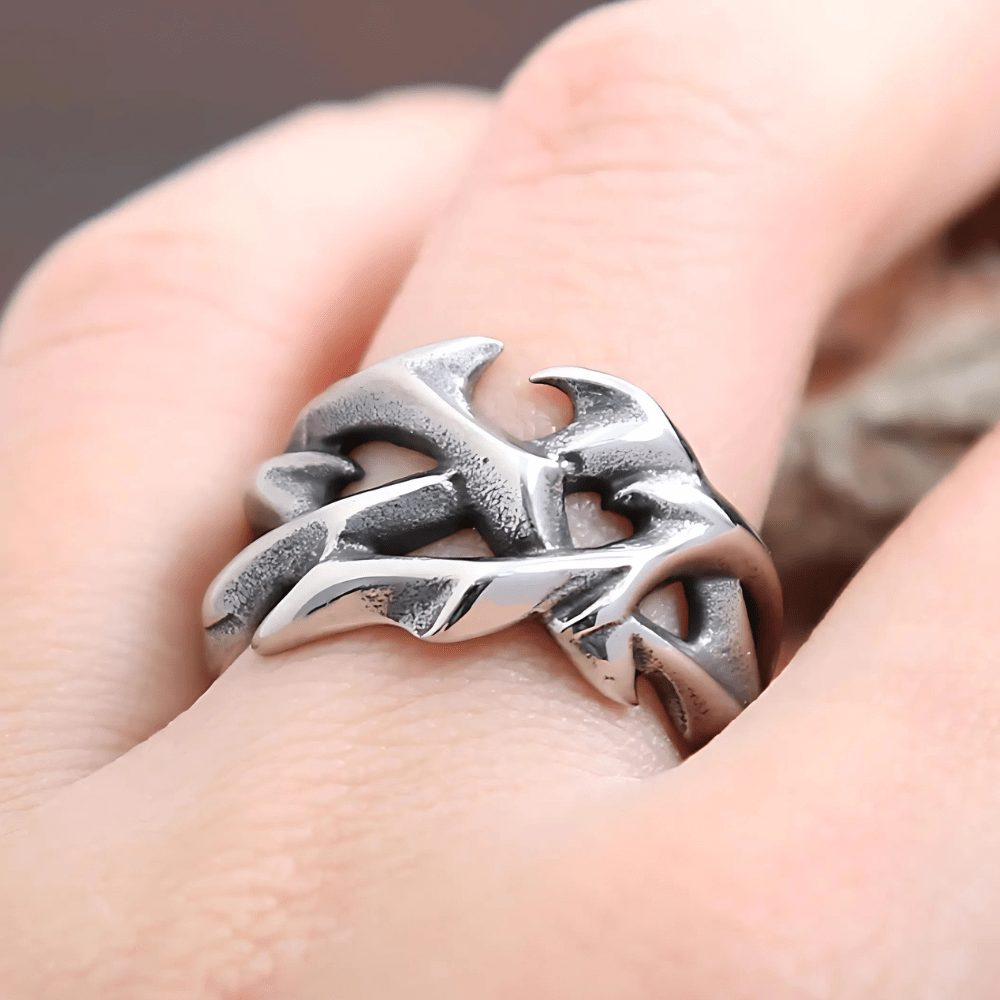 Midnight Thorn Ring - Crucible | Punk/Gothic Jewellery