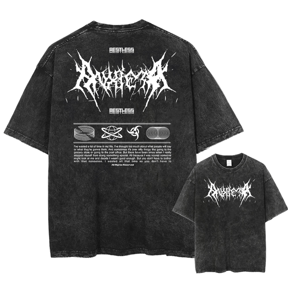 Restless Graphic Tee - Crucible | Punk/Gothic Jewellery