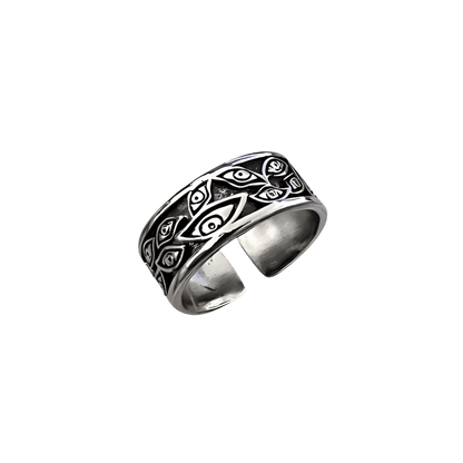 Carved Eyes Ring - Crucible | Punk/Gothic Jewellery