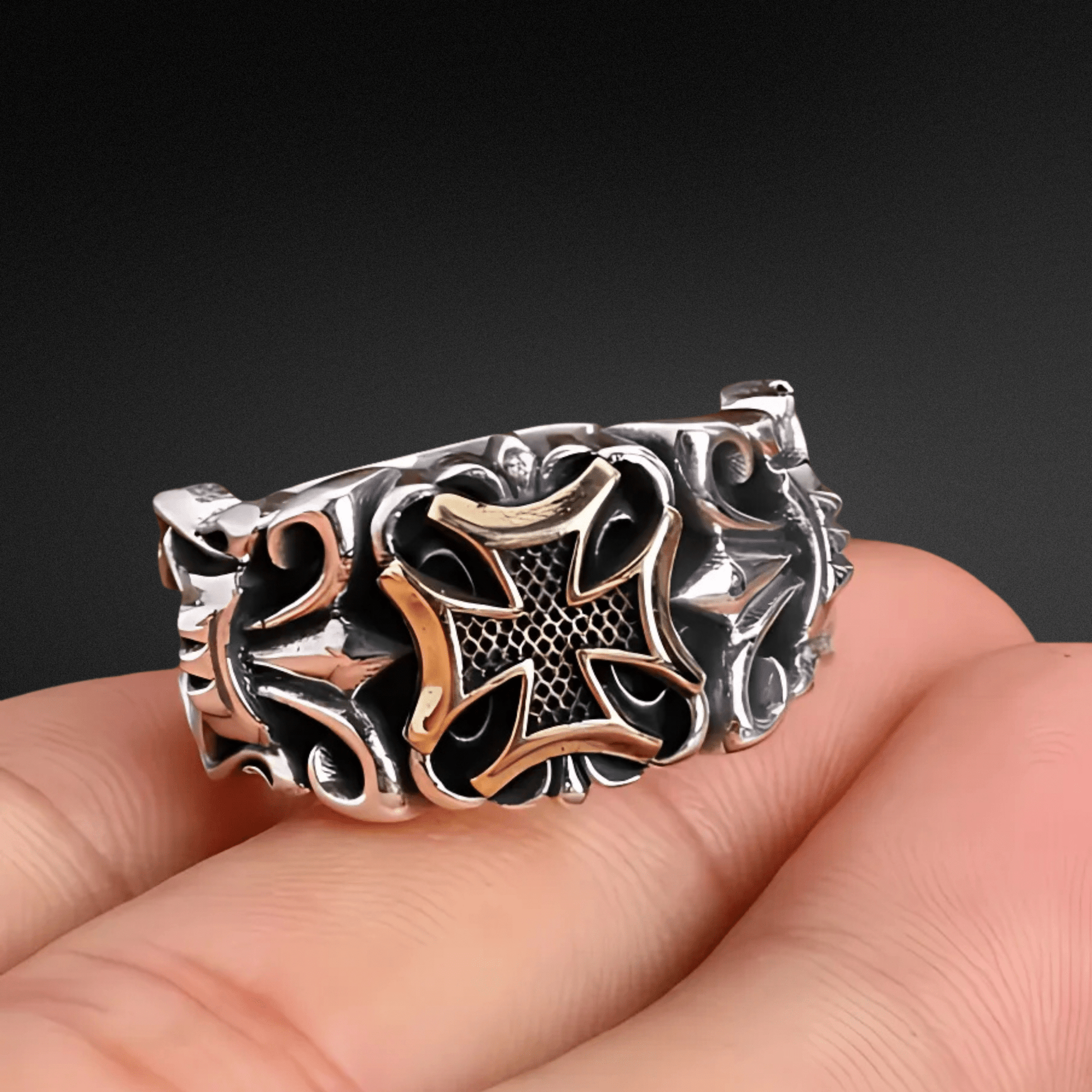 Punk Cross Ring - Crucible | Punk/Gothic Jewellery