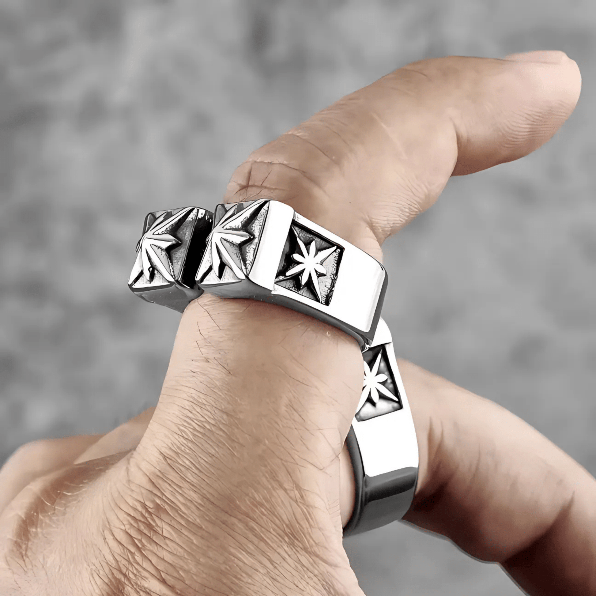 Star Stamped Ring - Crucible | Punk/Gothic Jewellery