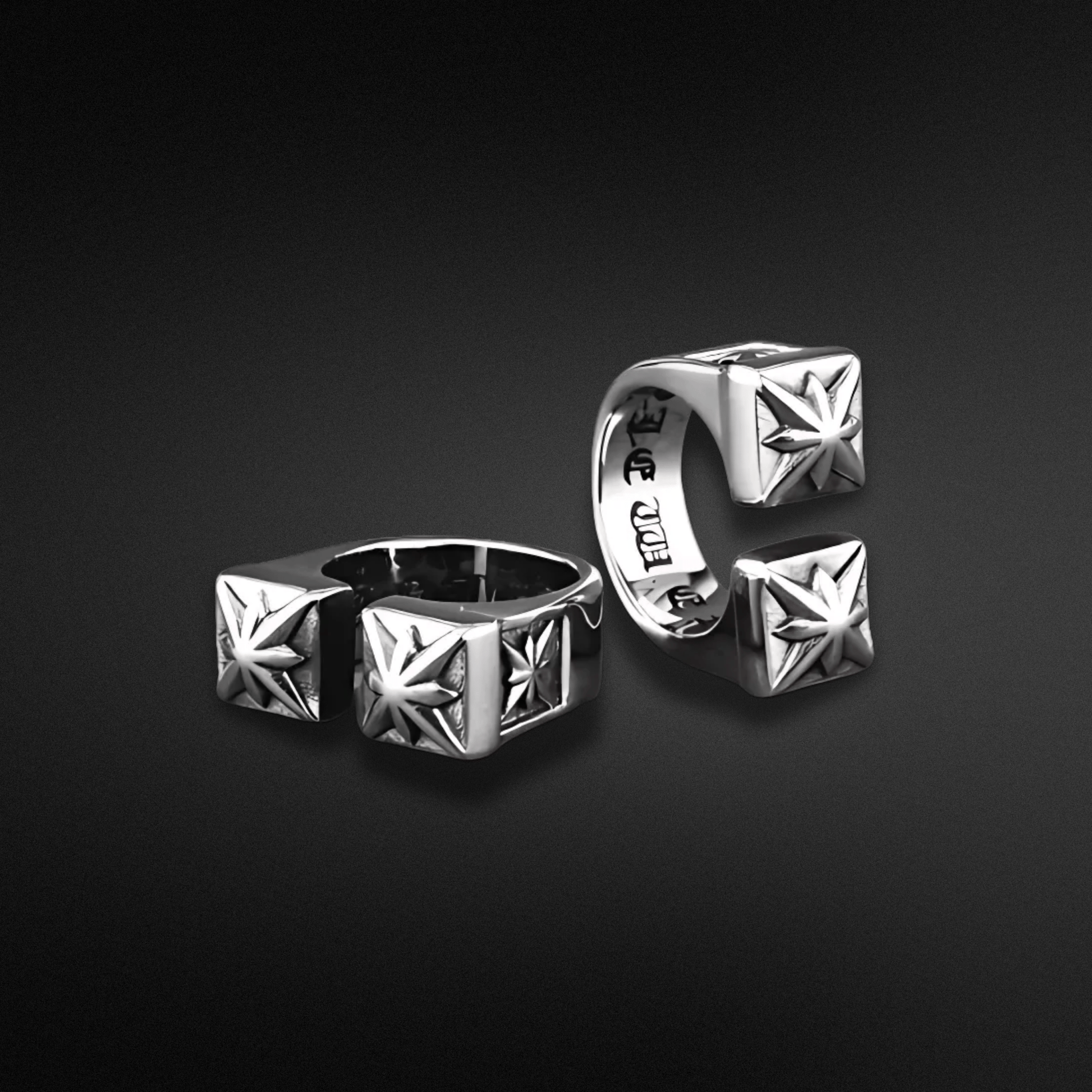 Star Stamped Ring - Crucible | Punk/Gothic Jewellery