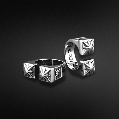 Star Stamped Ring - Crucible | Punk/Gothic Jewellery