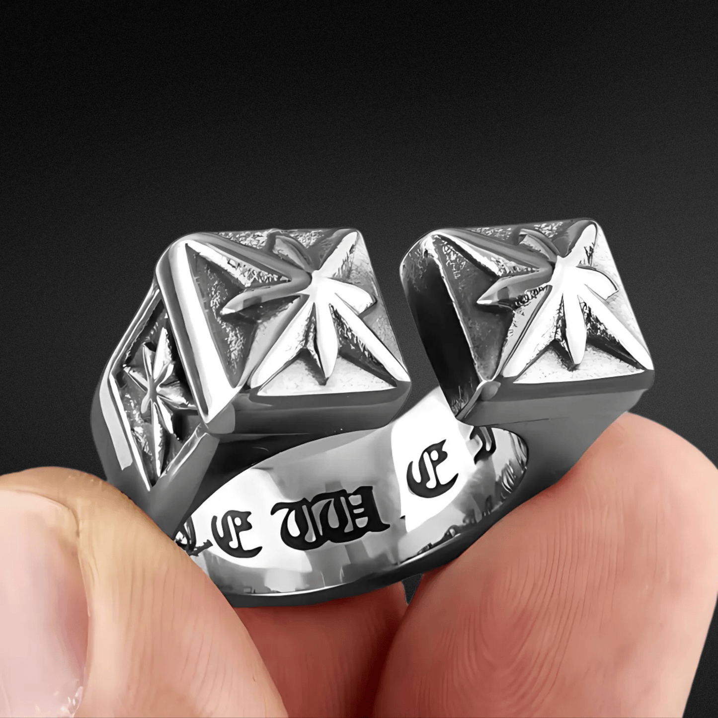 Star Stamped Ring - Crucible | Punk/Gothic Jewellery